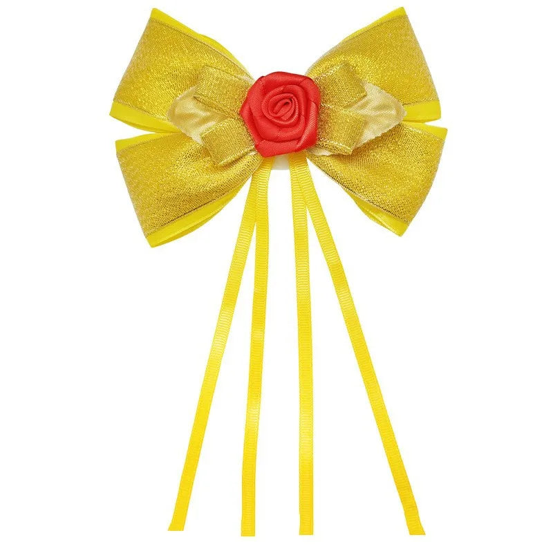 Disney Beauty and the Beast Princes Belle Role Play Headwear Cosplay Costume Accessory Wig Hairpin Crown Birthday Party Dress up