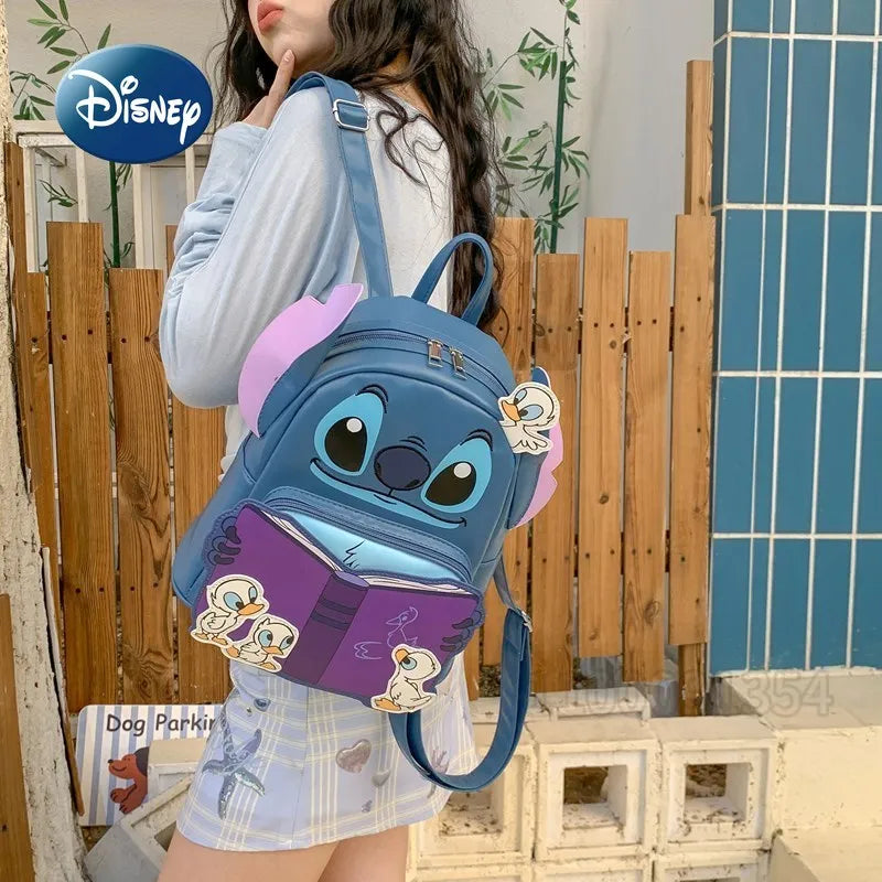 Disney Stitch New Mini Children's Backpack Cartoon Cute Children's Schoolbag Fashionable Casual Children's Backpack High Quality