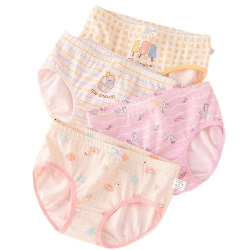 Girl A Cotton Briefs Boxers Breathable Underpants Girl Quality Panties Size 90-165 Healthy Briefs Kids Comfortable Soft Boxers