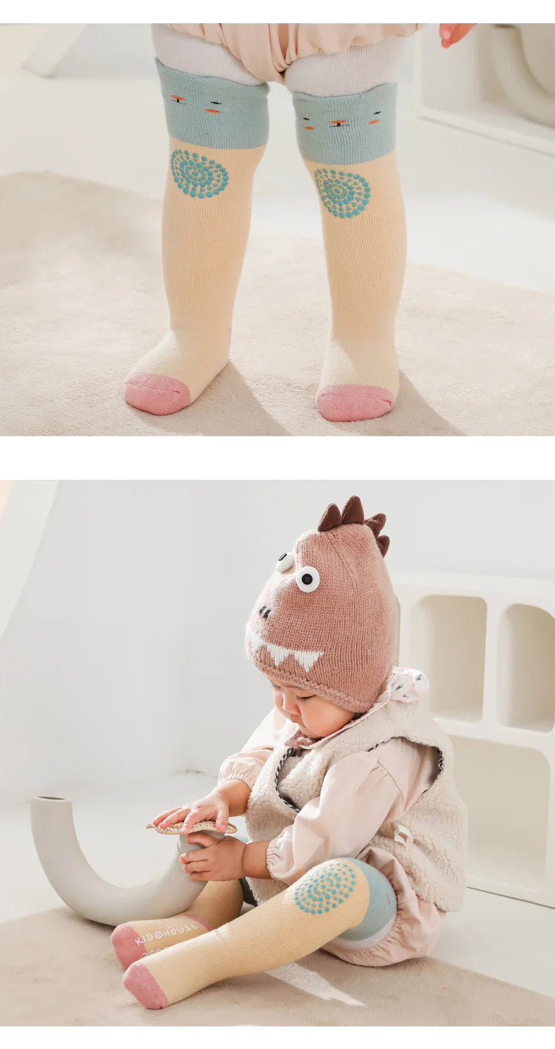 Baby Knee High Crawling Socks Baby Knee Pads Baby Crawling Knee Pads Cartoon 0~24 Months Baby Long Socks Things for Babies
