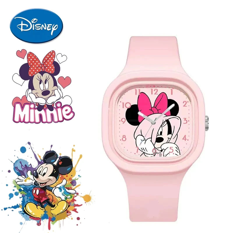 New Mickey Minnie Mouse Children Watches Kids Boy Girl Cute Anime Cartoon Primary  School Student Fashion Watch Birthday Gift
