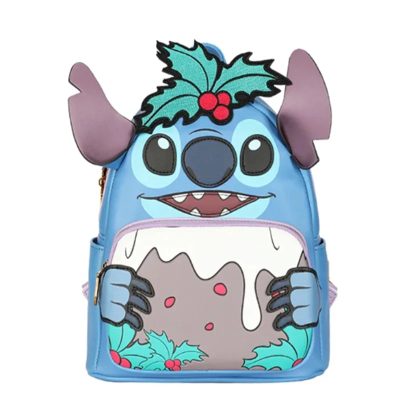 Minnie Sequin Girls Pu Leather Backpack Loungefly Co-branded Kawaii Melody Cartoon Mini Backpack Women's Backpack Children's