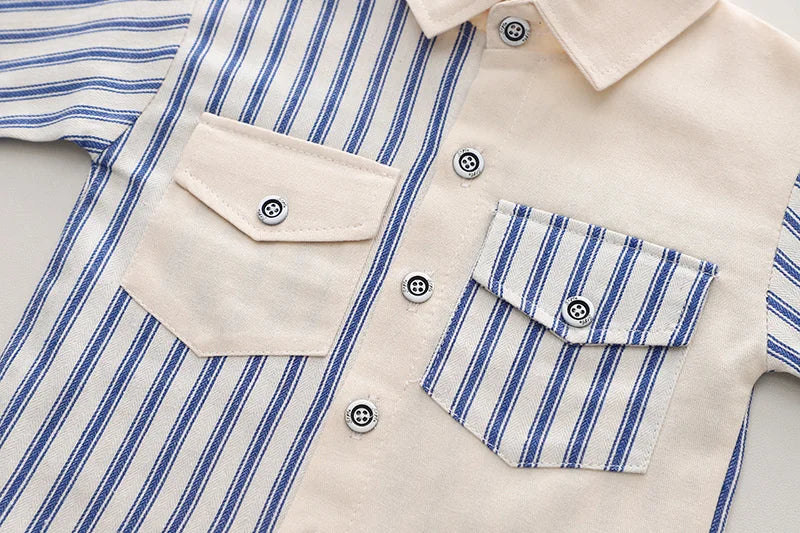 New Spring Autumn Baby Clothes Suit Children Boys Striped Jacket T-Shirt Pants 3Pcs/Sets Toddler Casual Costume Kids Tracksuits