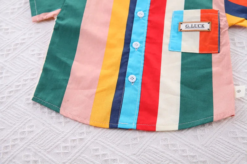 New Summer Baby Boys Clothes Children Striped Shirt Pants 2Pcs/Sets Toddler Casual Costume Kids Tracksuits Infant Outfits