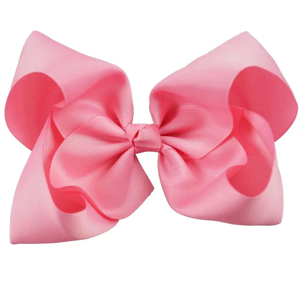 60 Colors Boutique 8" Large Solid Grosgrain Ribbon Hair Bow Clips Barrettes for Women Girls Accessories