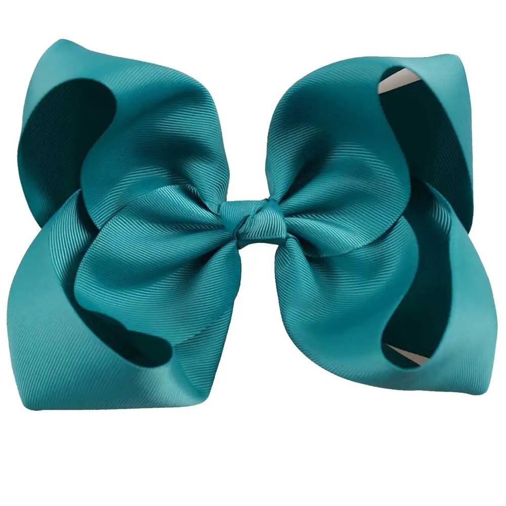 60 Colors Boutique 8" Large Solid Grosgrain Ribbon Hair Bow Clips Barrettes for Women Girls Accessories