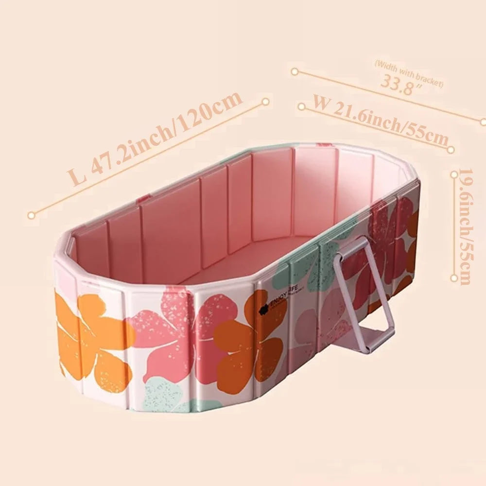 Foldable Bathtub Freestanding Japanese Soaking Tub Portable Shower Stall Tub Bathroom SPA Bath for Adult Kid Outdoor Hot Ice Tub