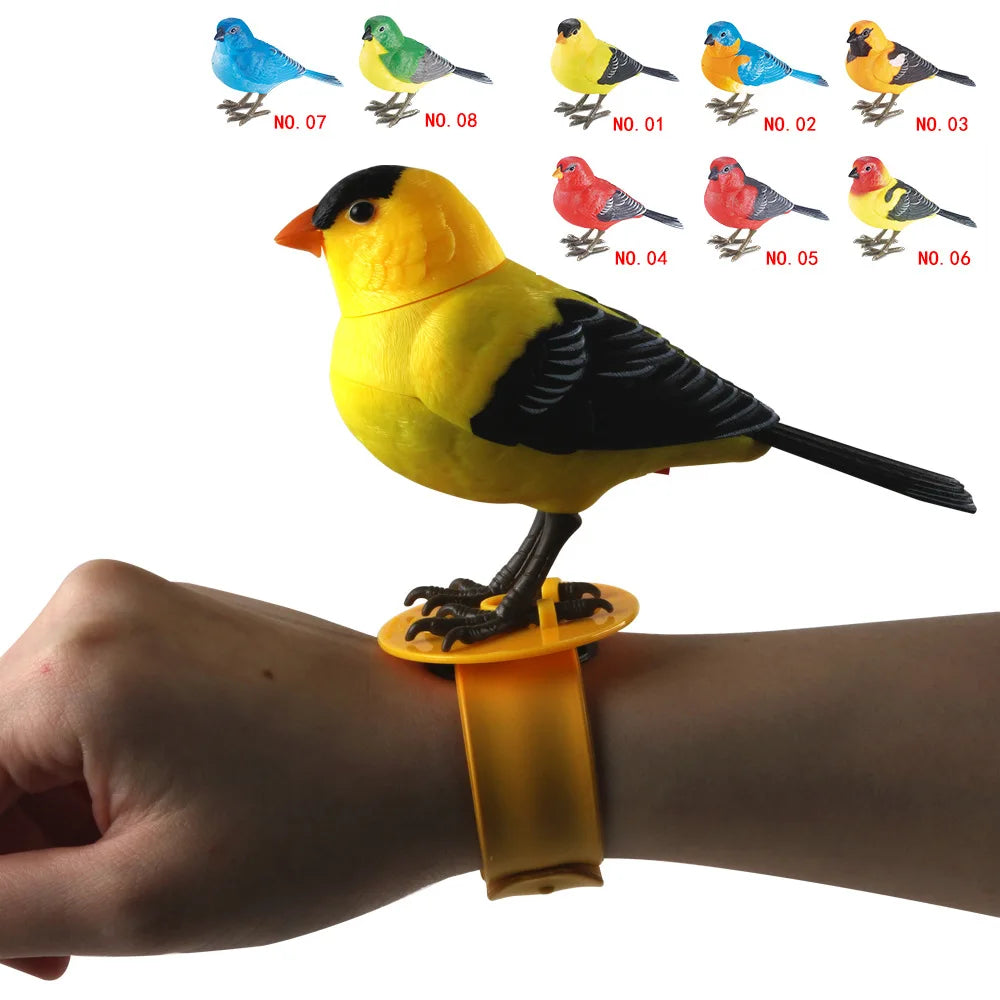 Electric Singing Bird Toy Cute Interactive Bird Toy Simulation Electronic Bird Toys for Kids with Motion & Sound Control