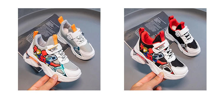 Disney Boys' Sports Shoes Cartoon School Children's Mesh Breathable Running White Fashion Cool Shoes Sneaker Size 21-38