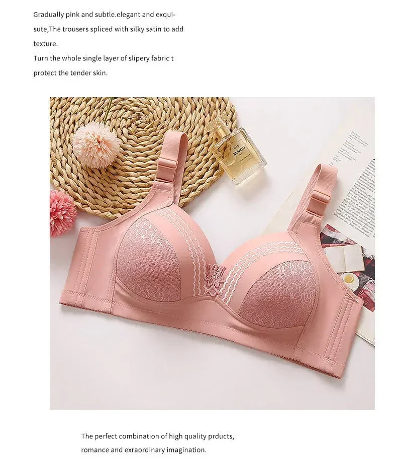 High-grade Women Bra Mom Brassiere Sexy Push Up Brassiere Large Size Thin Cup Without Steel Ring Female Bra Women Underwear