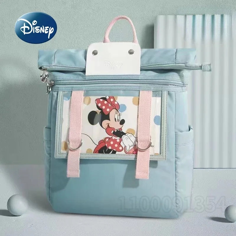 Disney Mickey New Diaper Bag Backpack Cartoon DIY Baby Diaper Bag Backpack High Quality High Capacity Baby Bag Multi Functional