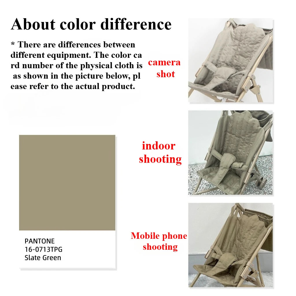 Folding Umbrella Doll Stroller for Girls Soft Embroidery with Sturdy Metal Frame Pretend Play with Dolls Christmas Gift for Kids