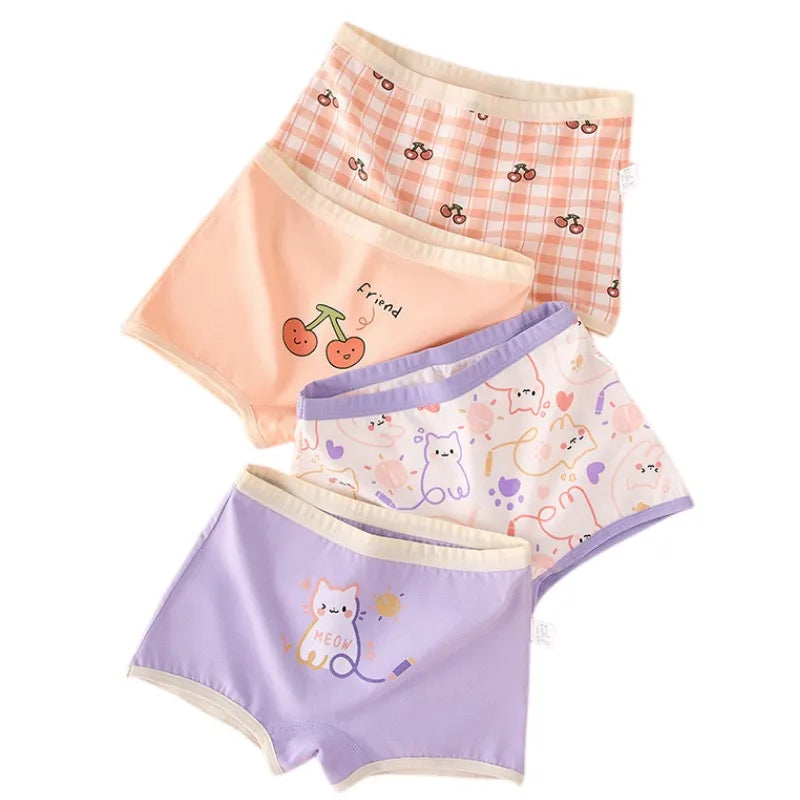 Girl A Cotton Briefs Boxers Breathable Underpants Girl Quality Panties Size 90-165 Healthy Briefs Kids Comfortable Soft Boxers