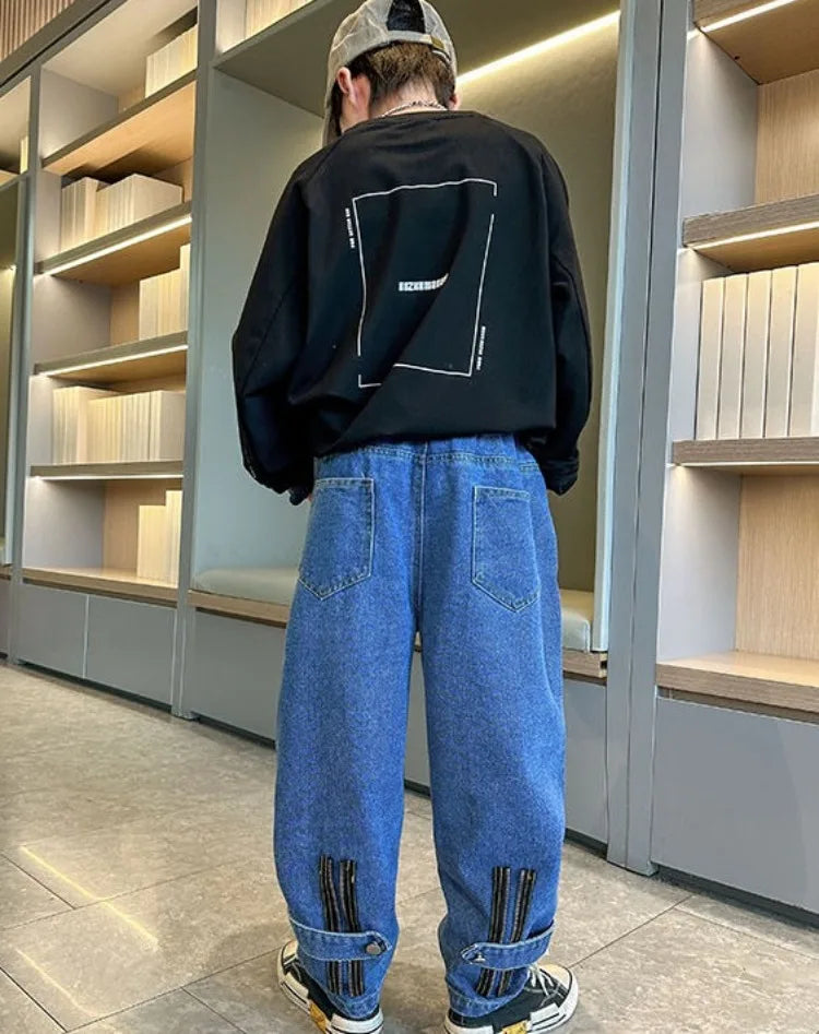 2025 New Boys' Denim Jeans 2025 Trendy Tween Boys Casual Long Pants Boys' Relaxed Fit Jeans Hot Sale