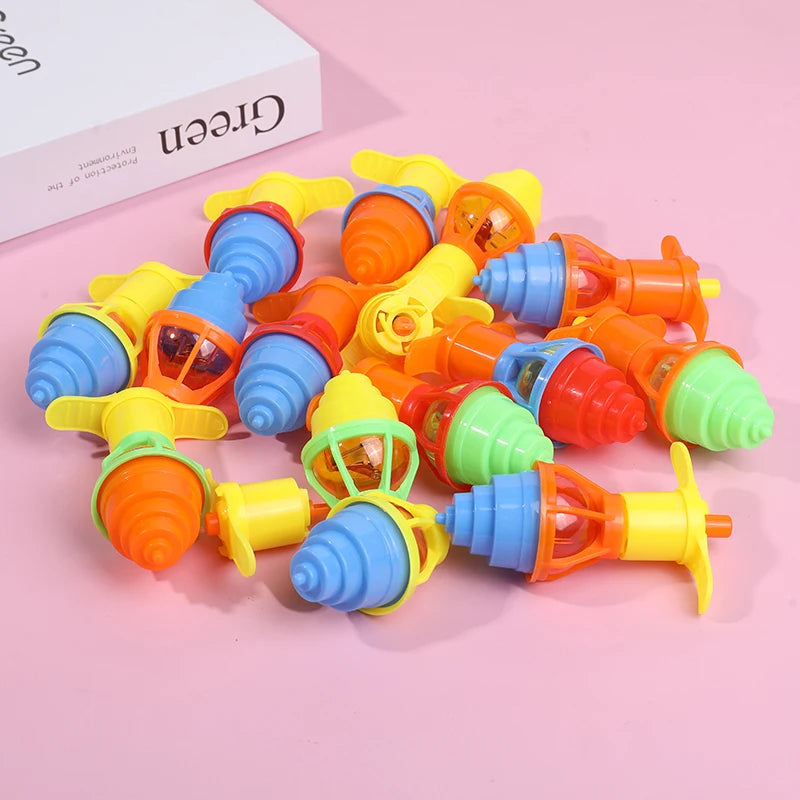 5/10/20pcs LED Light Up Spinning Tops Glow Rotating Gyro Kids Birthday Party Favors Pinata Filler Toys Boy Girl Christmas Gifts