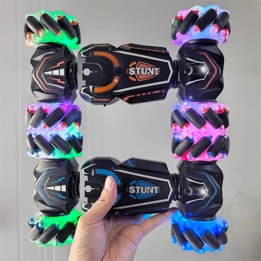 4WD RC stunt car rotation drift 2.4G wireless remote control car children's and boys sound and light toy car