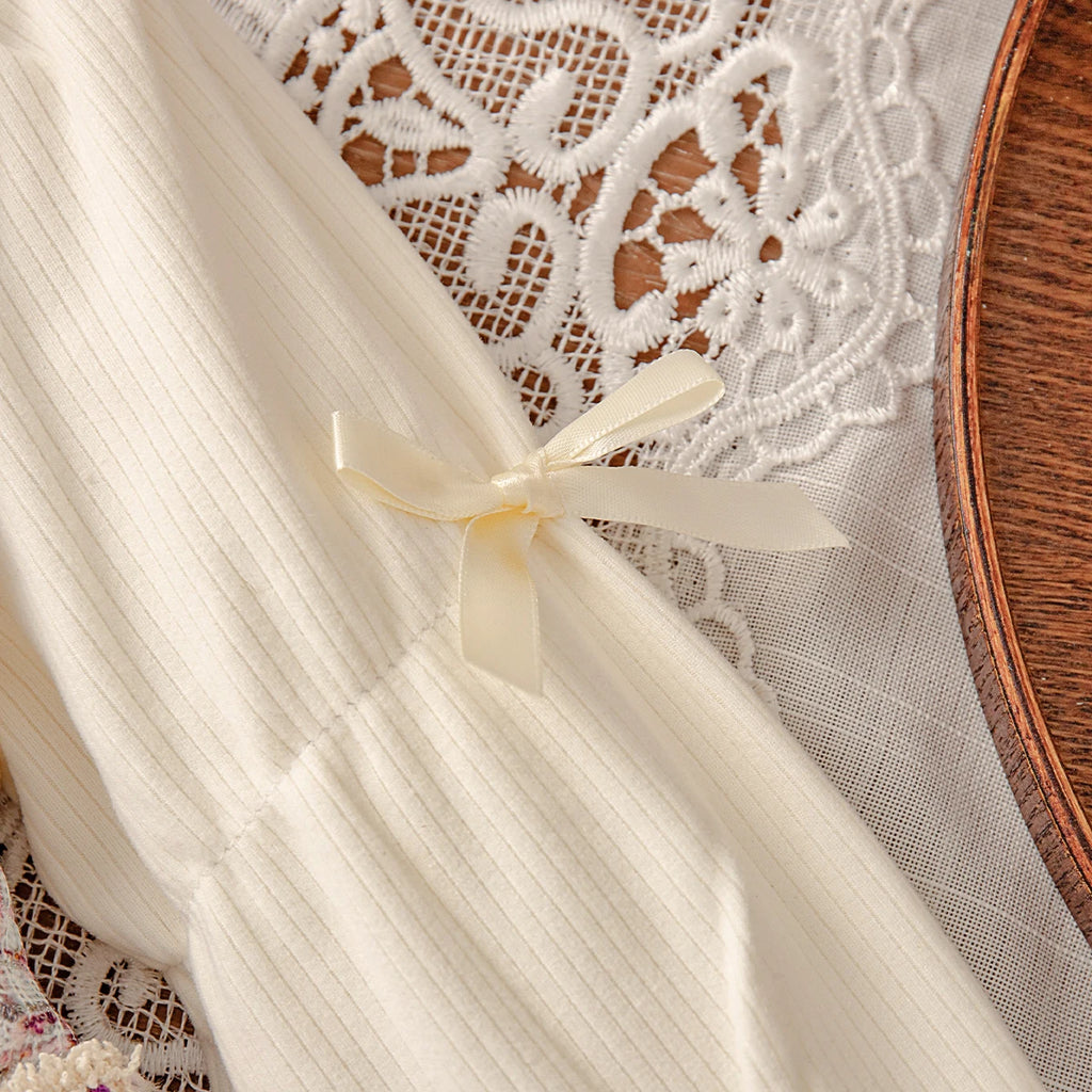 Spring And Autumn New Bow Long Sleeve Baby Girl Dress, Princess Style Children'S Clothing For Babies Aged 9 Months To 3 Years