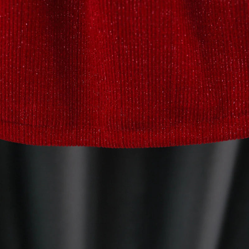 Autumn And Winter New Thickened And Warm Baby Girl Dress, Sweet Red Children'S Clothing For Christmas Parties (9 Month-3 Years)