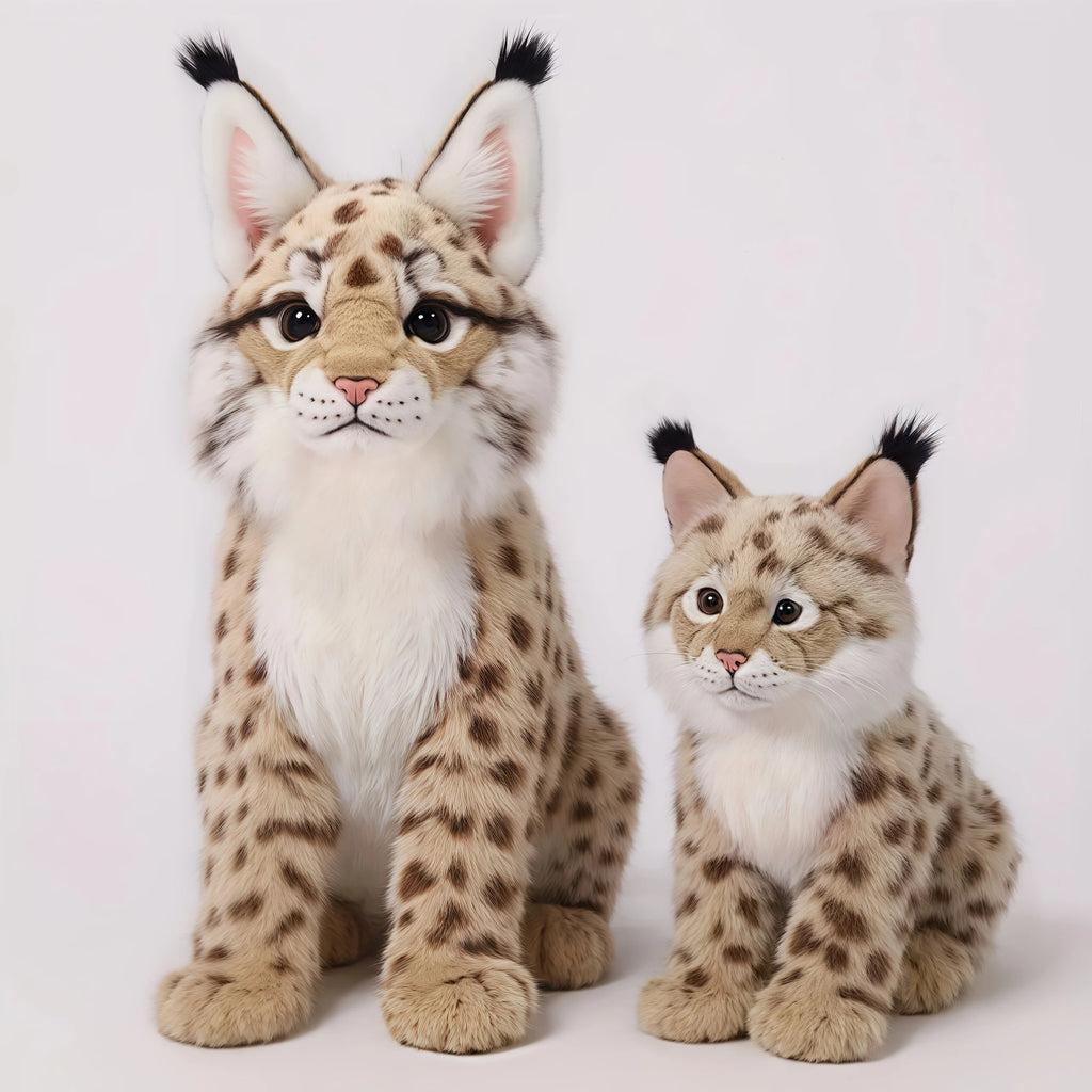 Lifelike Lynx Stuffed Animal Bobcat Plush Stuffed Animal Plush Toy Cute Plushie Christmas Birthday Gifts for Kid Adults