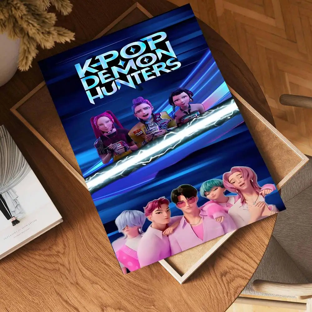 Movie KPop Demon Hunters Anime Posters Sticky HD Quality Poster Wall Art Painting Study Wall Decor