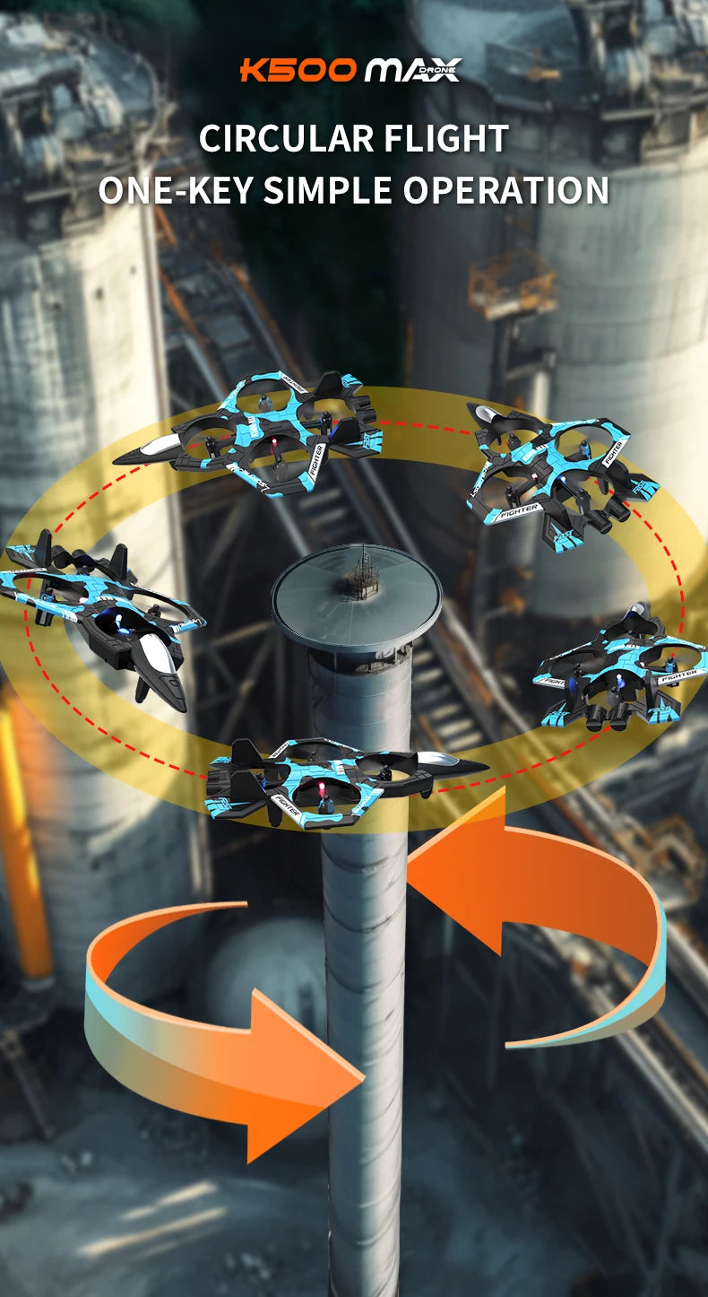 JCMO K500MAX Glider Flying Helicopter RC Hobby Jet Plane 2.4G Stunt Remote Control Foam Fighter Airplane Toy Drone With Light