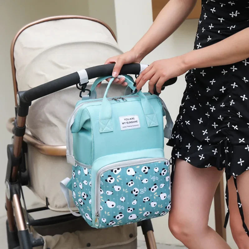 Mommy Bag Multifunctional Waterproof Insulated Backpack Large Capacity Maternity Travel Changing Bag Stroller Strap Schoolbag