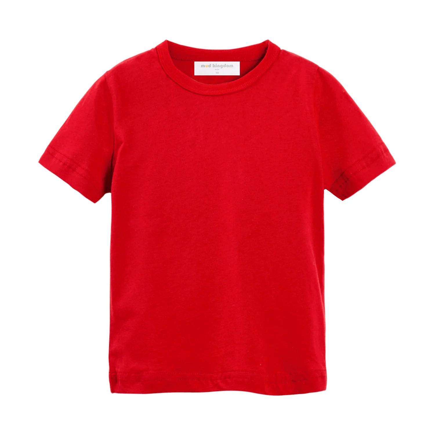 Mudkingdom Big Boys Girls T-Shirt Stripe Rainbow Colorful Solid Plain Color Casual Tops for Kids Clothes Toddler Clothing