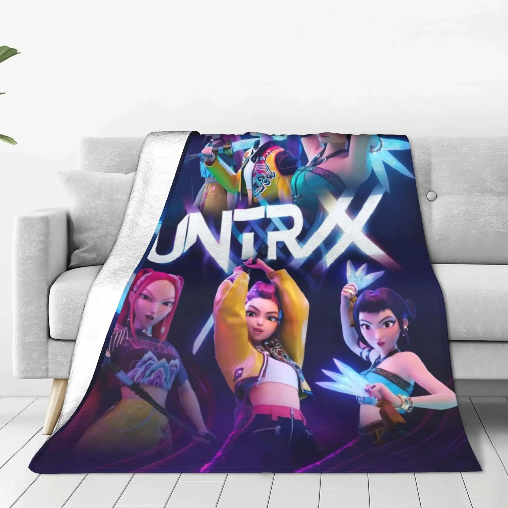 kpop Demon Hunters Huntrix & Saja Boys Blanket  Super Warm Comfortable Plush Throw Blanket Child Home Decor Flannel  Bed Cover