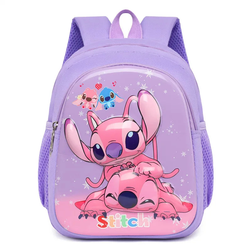 Disney Stitch New Kindergarten Schoolbag Cartoon Cute Boys and Girls Backpack High Quality Fashion Children's Schoolbag Light
