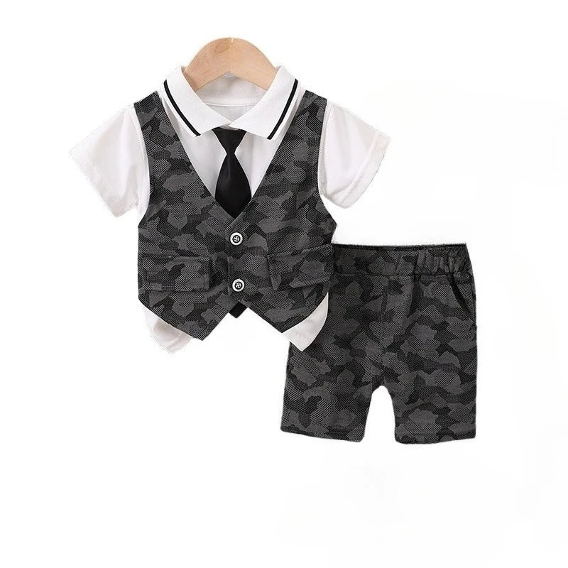New Summer Baby Clothes Kids Clothing Suit Children Boys Short Sleeved T-Shirt Shorts 2Pcs/Sets Infant Costume Toddler Outfits