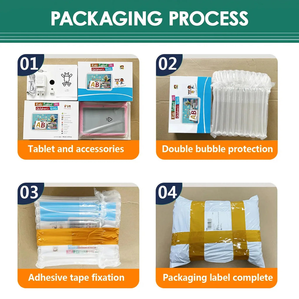 7 Inch 5G Kids' Tablet with Cartoon Pattern Android Learning Education PC with Kids-Proof Case 4000mAh Tablet