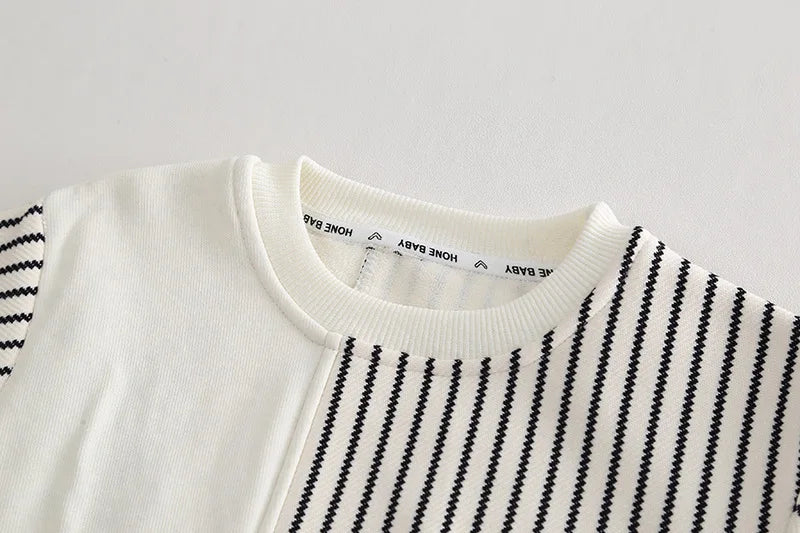 New Autumn Baby Boys Clothes Children Girls Fashion Striped T-Shirt Toddler Casual Costume Kids Outfits Infant Sportswear