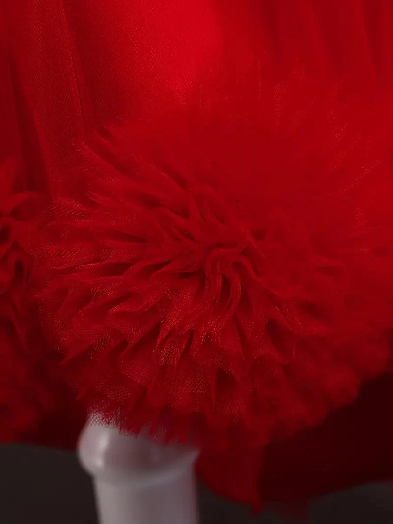 Girls Princess Dress Sleeveless Sequin Mesh Tutu Dress Performance Dress Wedding Flower Girls Dress For Evening Birthday #2038