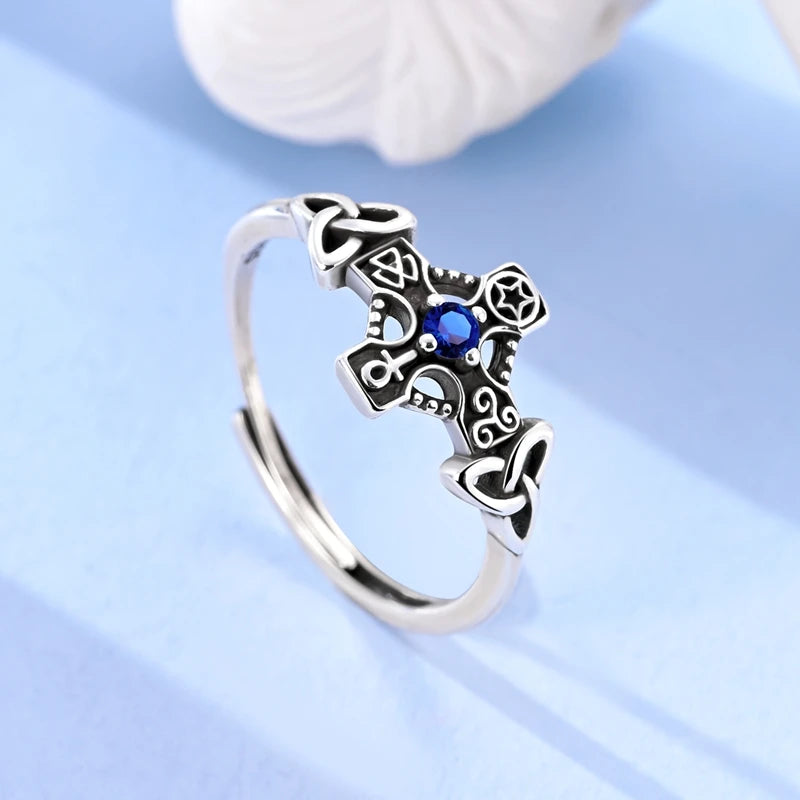 925 Sterling Silver Original Celtic Knots Charms Bead Earrings Ring Bracelet Necklace Series Jewelry Set For Women Men DIY Gift