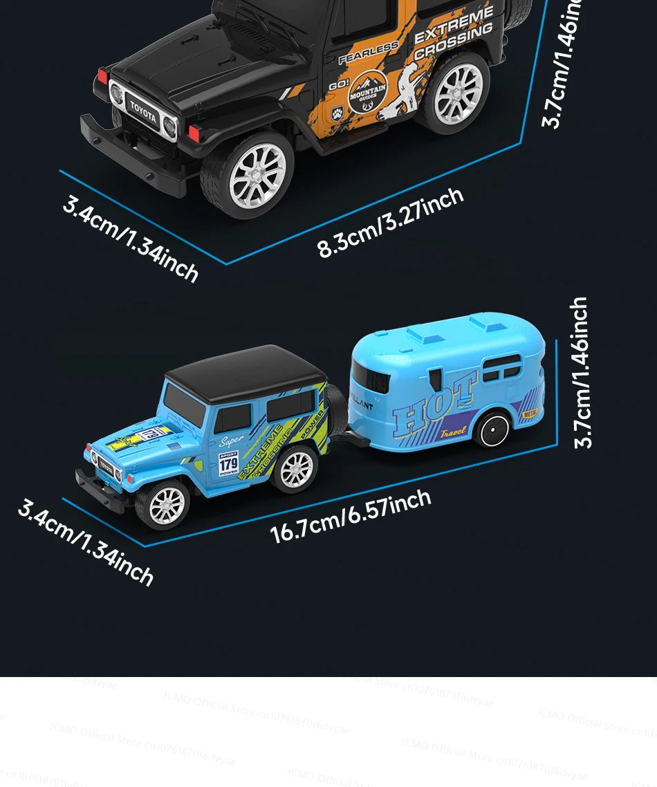 JCMO Mini RC Car 1:64 App/2.4Ghz Remote Control Desktop Small Portable Toy Off Road Vehicle Alloy Carshell For Children Gift New