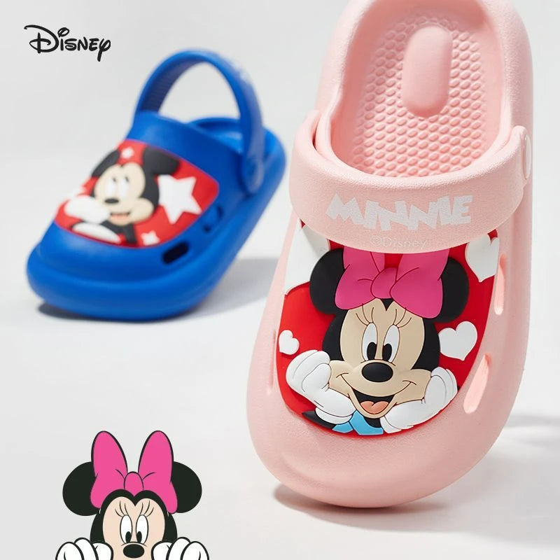 Disney Children's Casual Shoes EVA Sandals Boys Girls' Cartoon Mickey Mouse Anti Slip Soft Sole Children's Beach Shoes Size 17-2