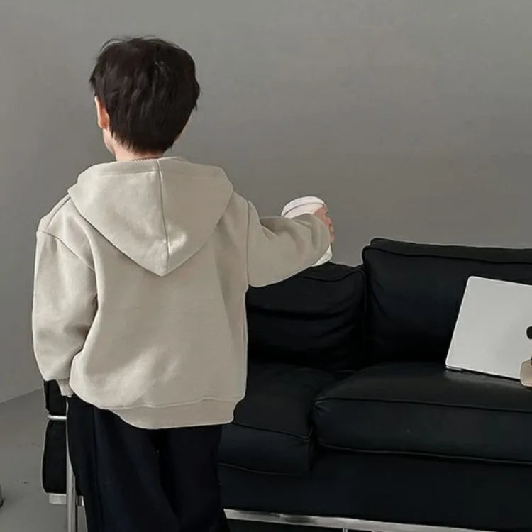 2025 New Boys' Toddler Autumn Spring Stylish Fashionable Hooded Hoodie Jacket - Cute Baby Kids Outerwear Top