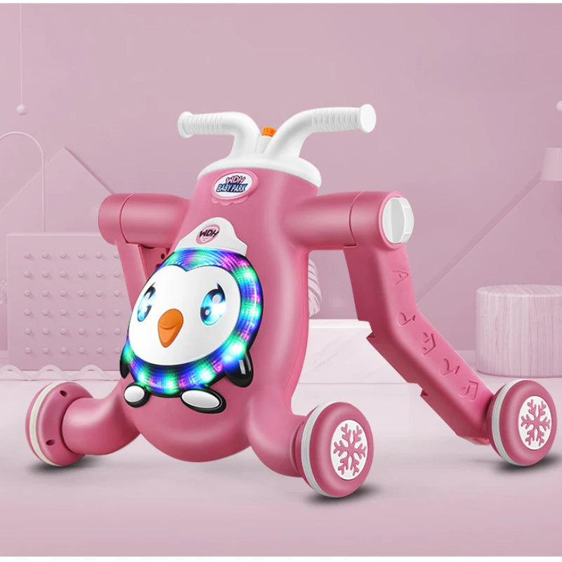 Baby Walker First Step 3 in 1 Sit-to-Stand Learning Walker Multifunctional Baby Push Along Walker Kids Activity Center