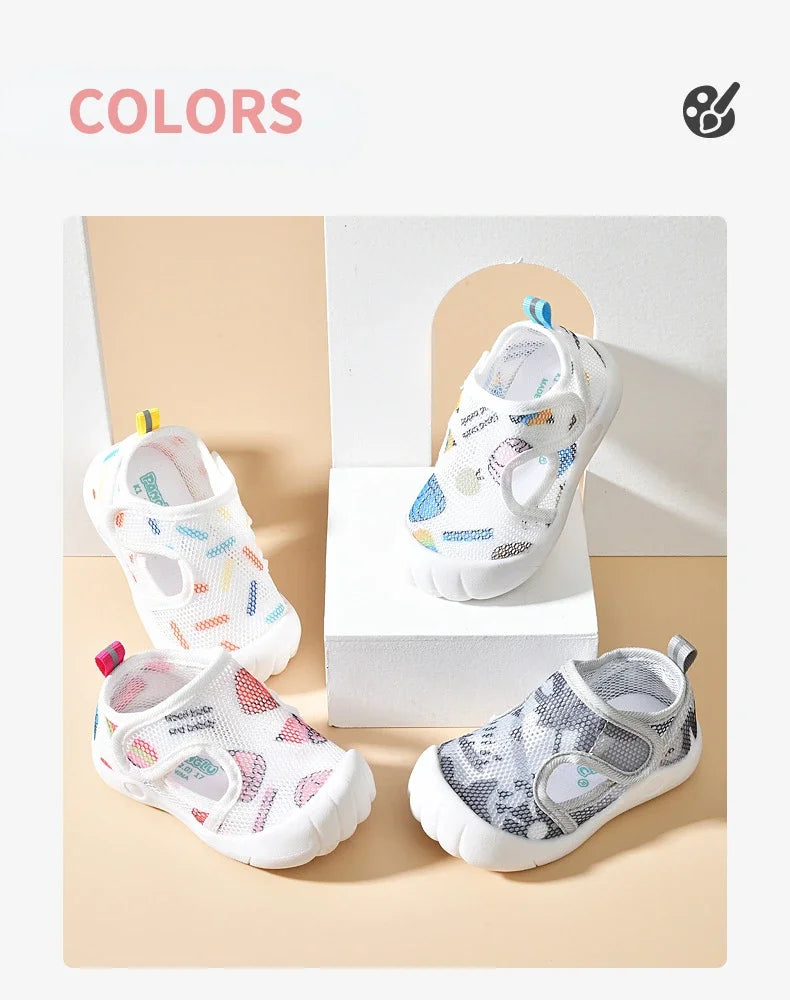 1-4T Summer Breathable Air Mesh Kids Sandals Baby Unisex Casual Shoes Anti-slip Soft Sole First Walkers Infant Lightweight Shoes