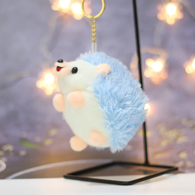Plush Hedgehog Keychain Pendants Stuffed Animals Doll Toy Keyring Charms Backpack Accessory Adorable Handbag Pendants