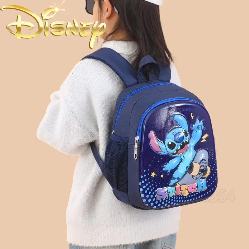 Disney Stitch New Kindergarten Schoolbag Cartoon Cute Boys and Girls Backpack High Quality Fashion Children's Schoolbag Light