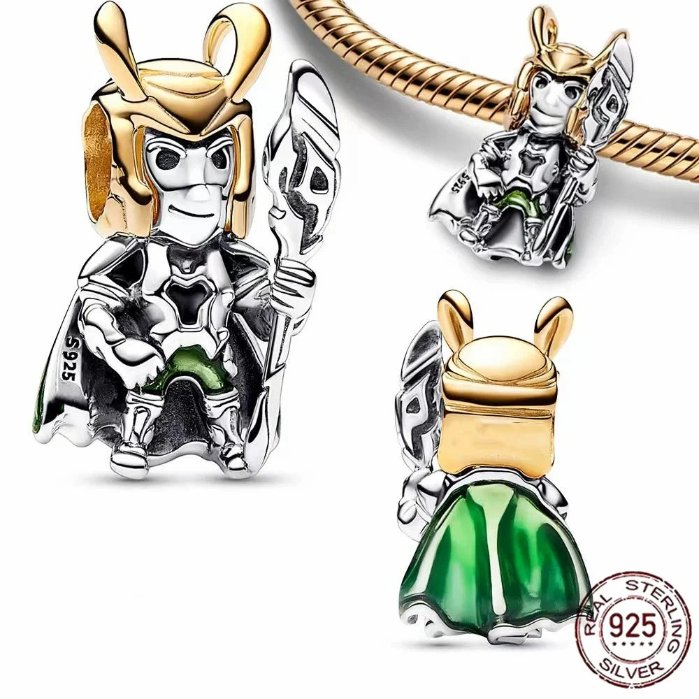 Marvel Disney Charm Beads 100% 925 Sterling Silver for DIY Bracelets Women's Jewelry Gifts Suitable for Original DLY