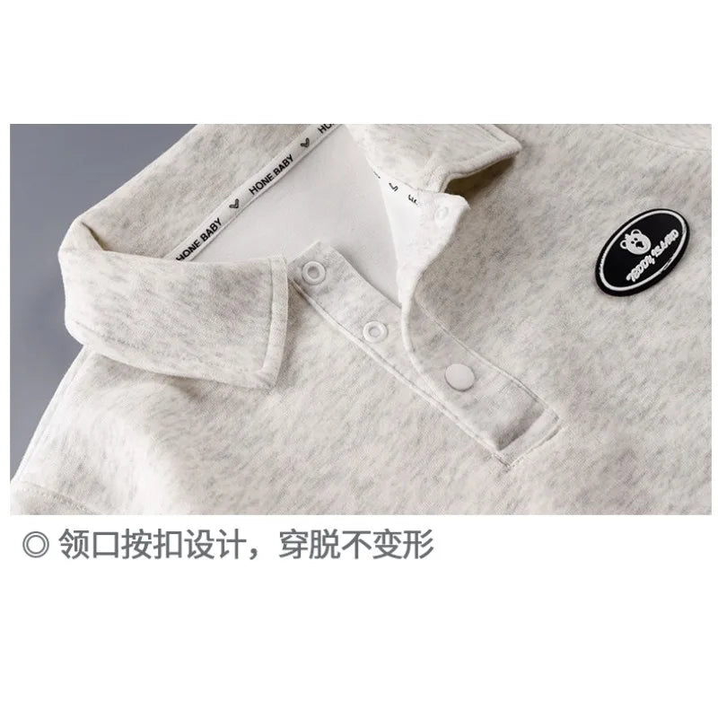 Children Polo Shirts Spring Autumn Tops for 4-12 Years Kids Long Sleeve Boys Sweatshirts Teenager Pullover Baby Outfits Clothes