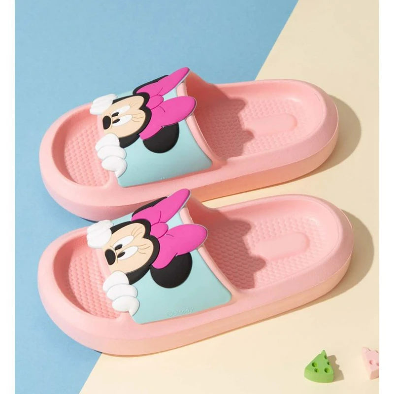 Summer Baby Boy Girl Cartoon Mickey Minnie Mouse Children Slippers Kid Antiskid Soft House Slipper Indoor Outdoor Beach Shoes