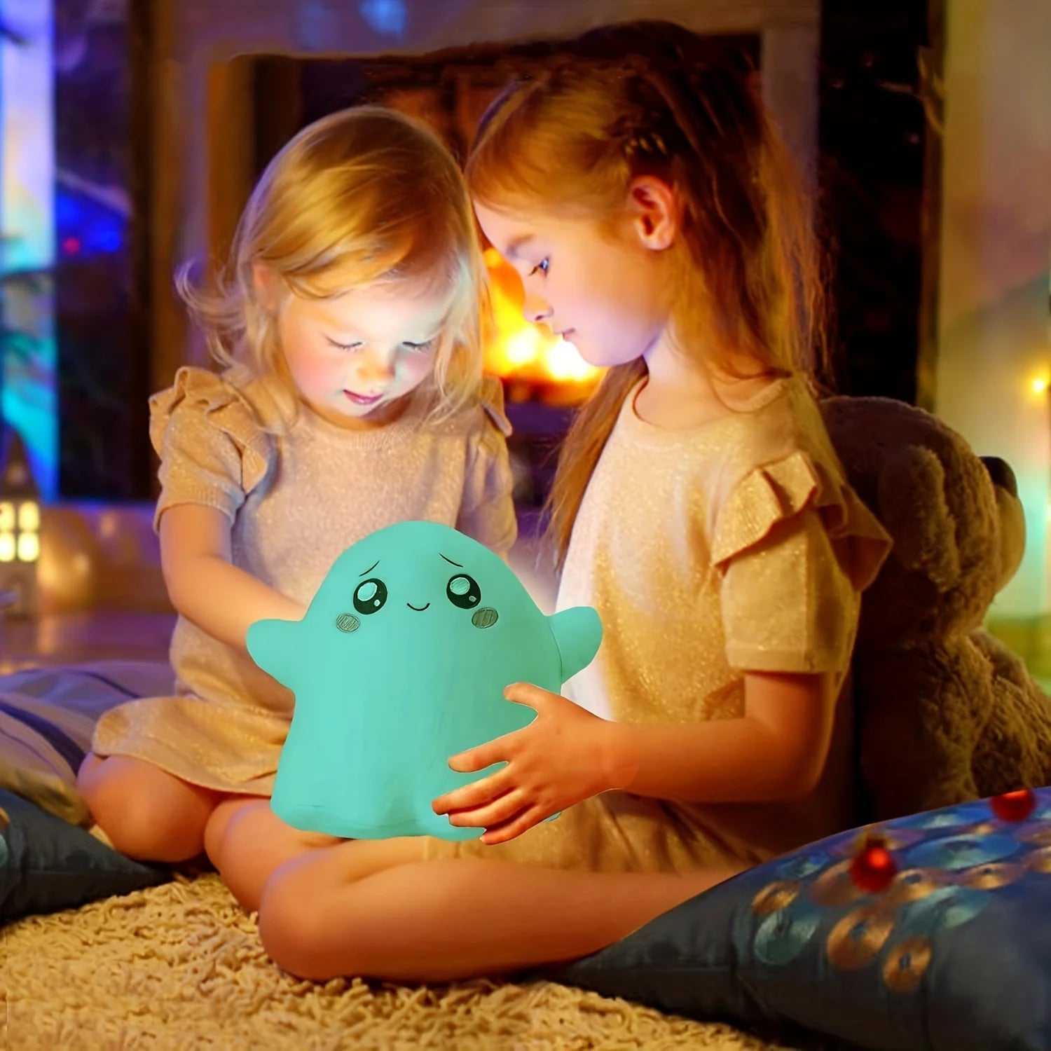 Ghost Doll Glow in The Dark Cartoon Super Soft Plush Toy Glowing Ghosty Plushies Halloween Gift Birthday Gift for Boys Girls