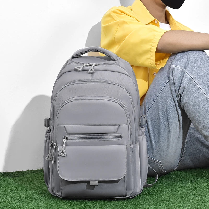 A Multi-layer Waterproof And Stylish Backpack Oxford Large-capacity Simple Commuter Out-of-town Student Backpack