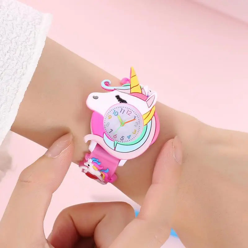 Meninos e meninas com crianças Cute Fashion Snap Watch Quartz Watch