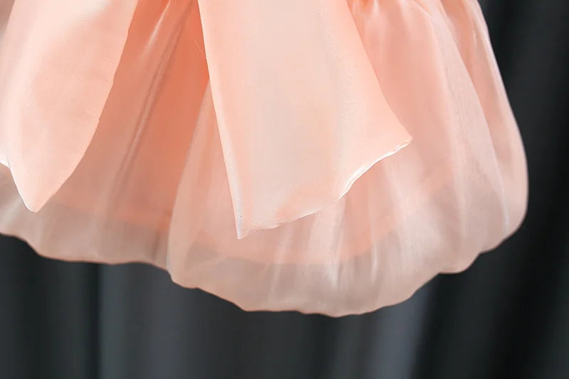 Summer New Wedding Party Baby Girl Princess Dress, Sweet Bow Children'S Clothing For 9 Months To 3 Years Old