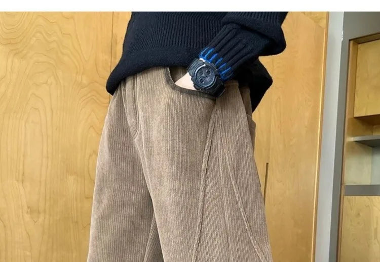 2025 New Boys' Corduroy Pants Spring Autumn Toddler Boy Sports Casual Pants