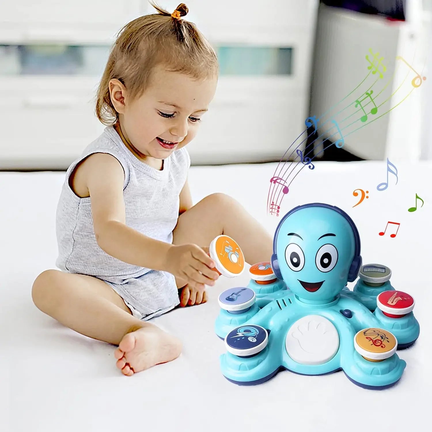 Baby Musical Toys Learning Toys for Toddlers Octopus Music Toys Preschooler Musical Educational Instruments Toy for Birthday